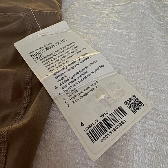 NWT New Lululemon Nulu™ Slim Fit High-Rise Midi Skirt Taupetastic Brown Pencil 4 - Picture 8 of 14